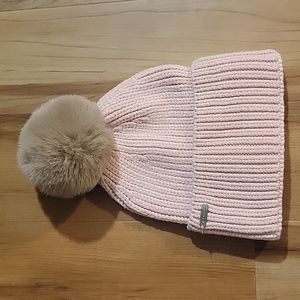 Steve Madden Blush Pink Pom Pom Winter Hat